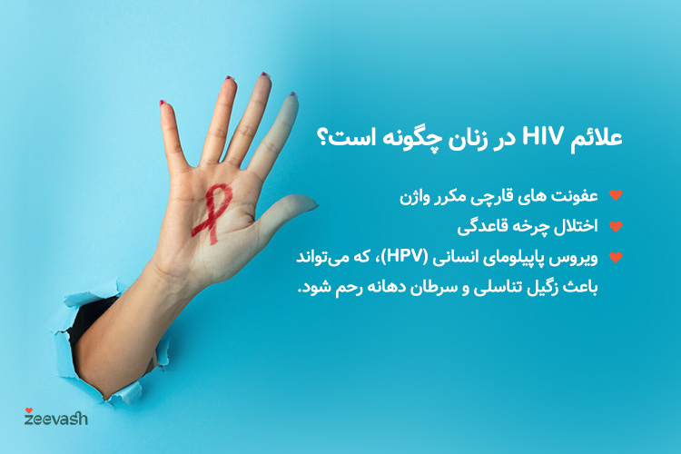 علائم HIV در زنان چگونه است؟